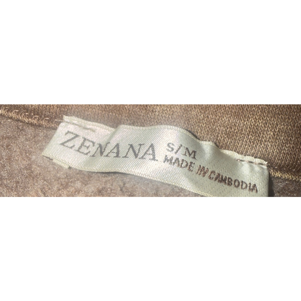 Women's ZENANA Brown Washed Shacket S/M - Picture 2 of 3